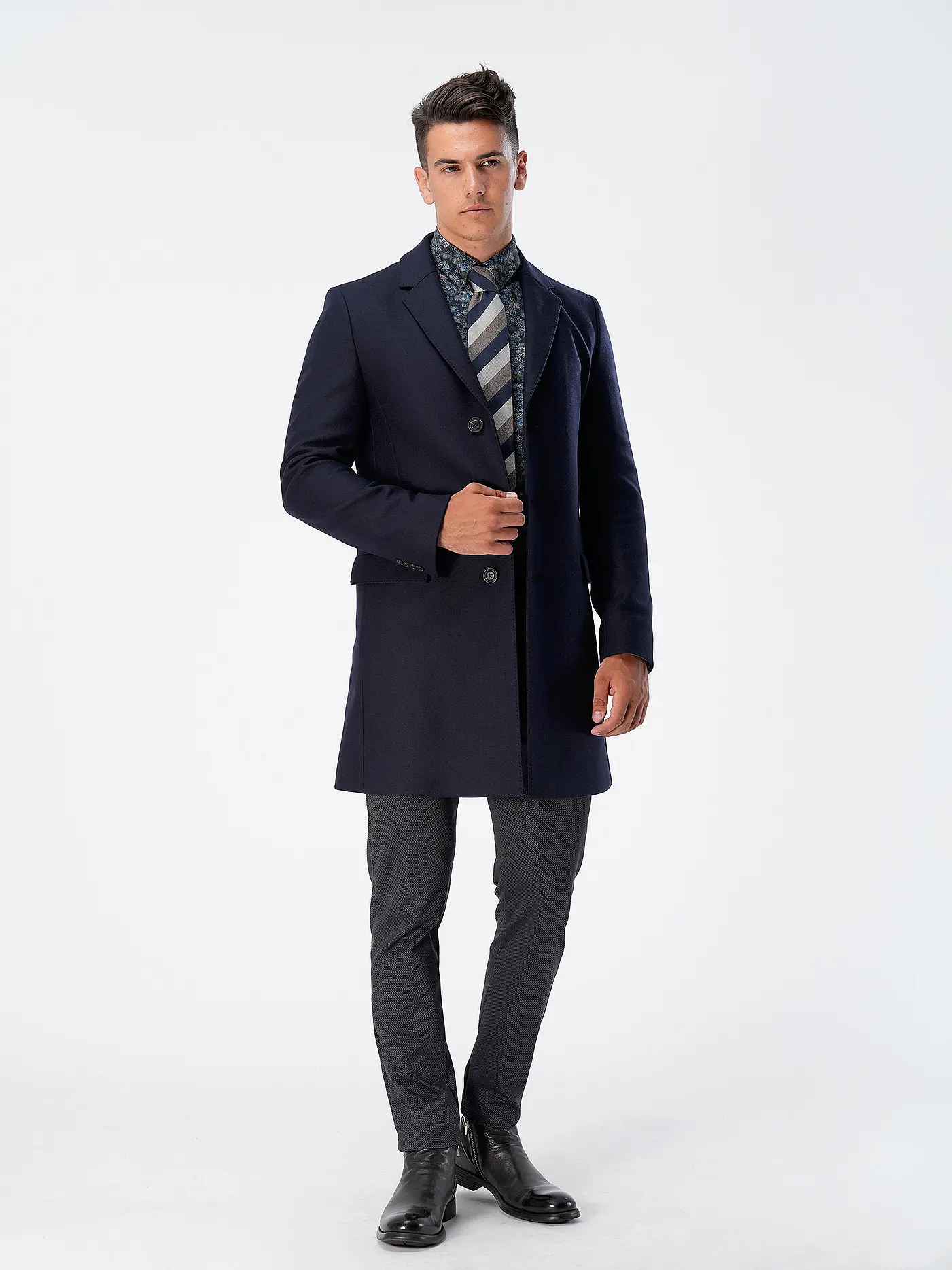 HUGO | Wollmantel MIGOR | dunkelblau